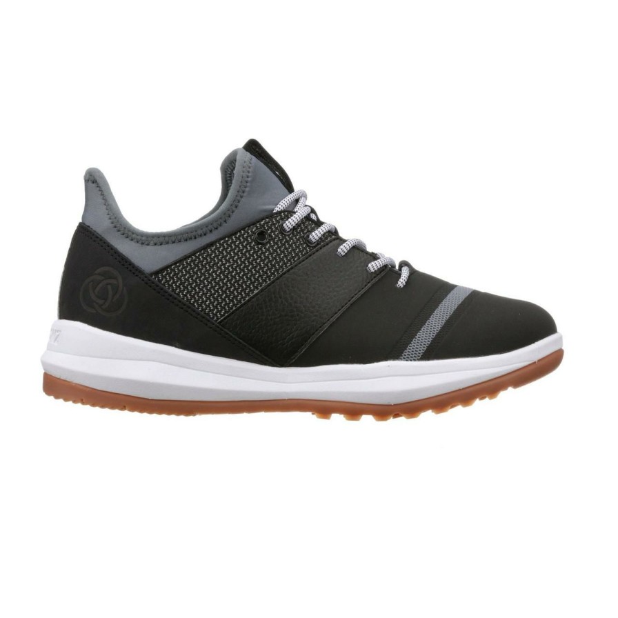 Shoes * | Athalonz Men'S Enve Spikeless Golf Shoe Black/Grey