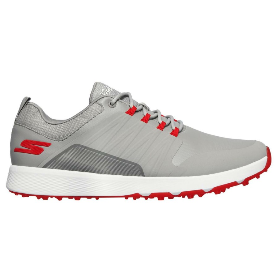 Shoes * | Skechers Men'S Elite 4 Victory Spikeless Golf Shoe Grey/Red