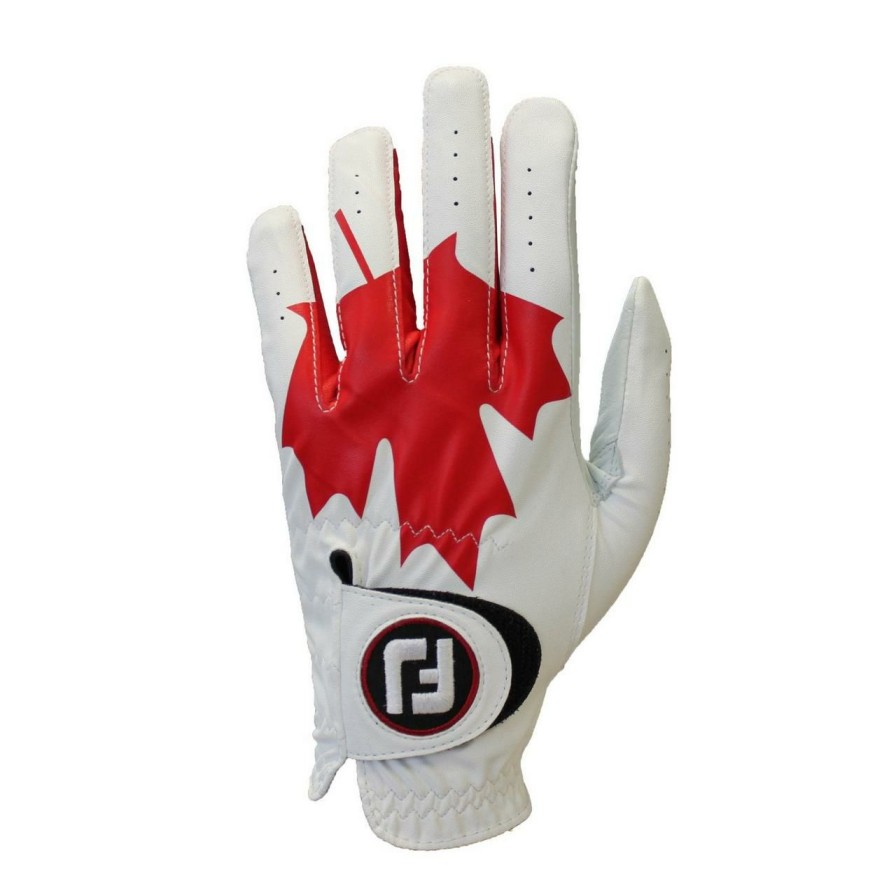 Accessories * | Footjoy 2018 Spectrum Canada Golf Glove White/Red