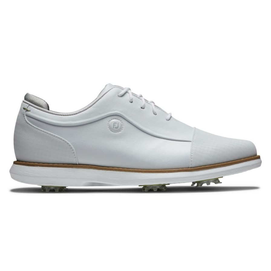 Shoes * | Footjoy Women'S Traditions Spiked Golf Shoe White