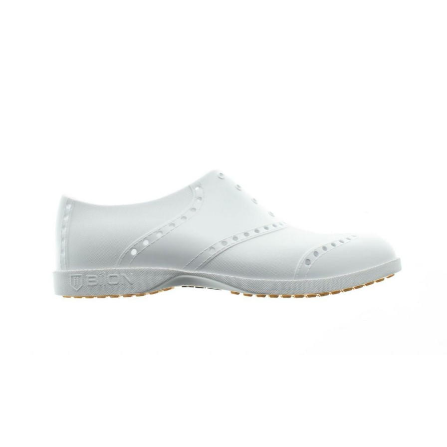 Shoes * | Biion Men'S Oxford Classic Spikeless Shoe Whiteout