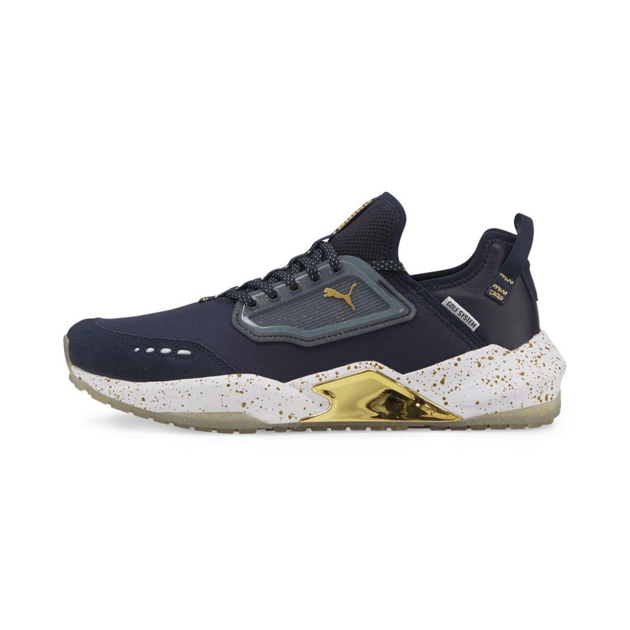 Shoes * | Puma Men'S Palm Tree Crew Gs-One Sport Spikeless Golf Shoe Navy/Gold