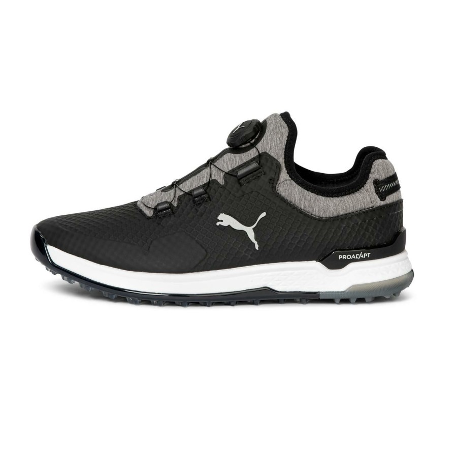 Shoes * | Puma Men'S Proadapt Alphacat Disc Spikeless Golf Shoe- Black/Grey