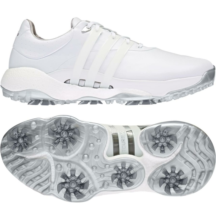 Shoes * | Adidas Men'S Tour360 22 Spiked Golf Shoe White