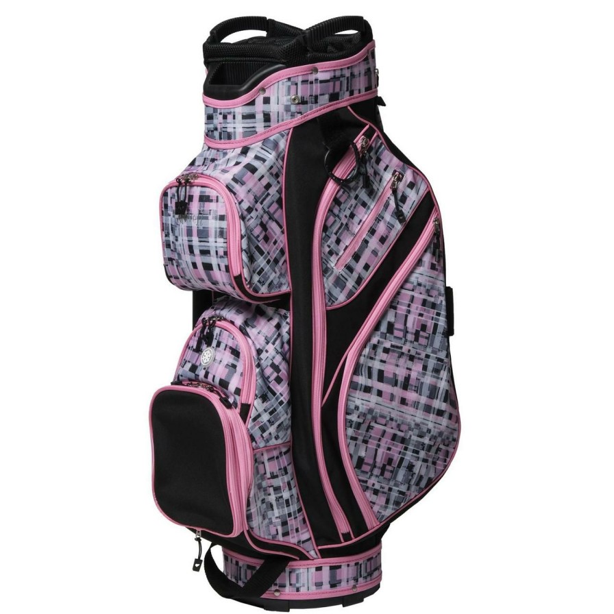 Bags & Carts * | Glove It Pixel Plaid Cart Bag Black/Pink