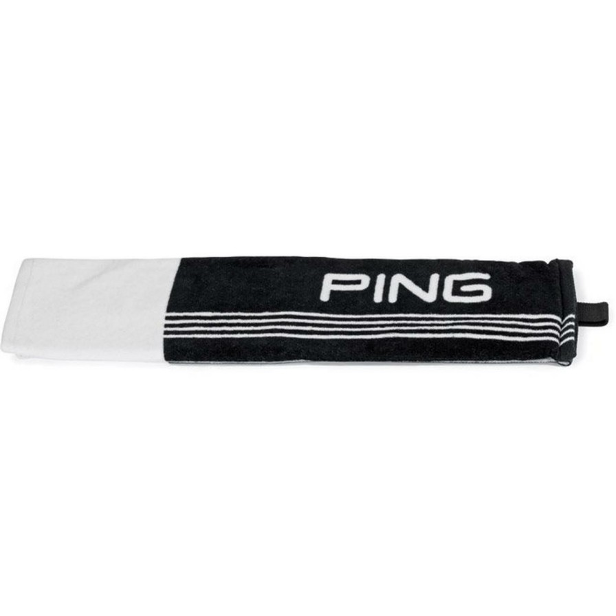 Accessories * | Ping Tri-Fold Towel Black/White