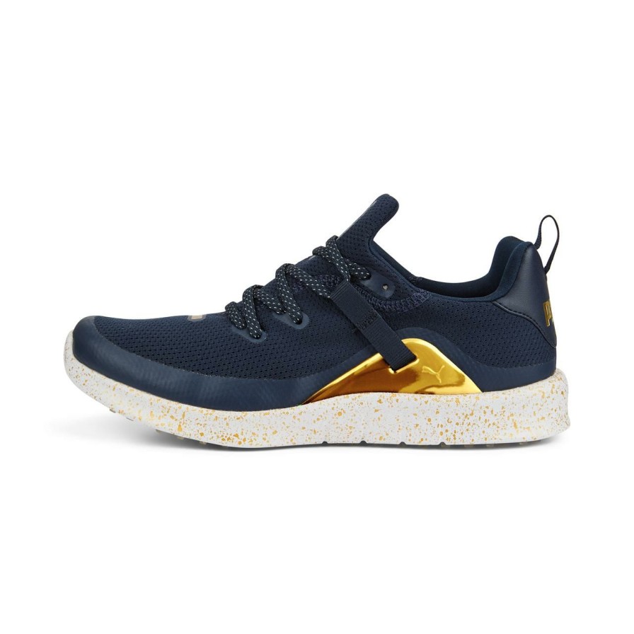 Shoes * | Puma Women'S Ptc Laguna Fusion Sport Spikeless Golf Shoe Navy/Gold