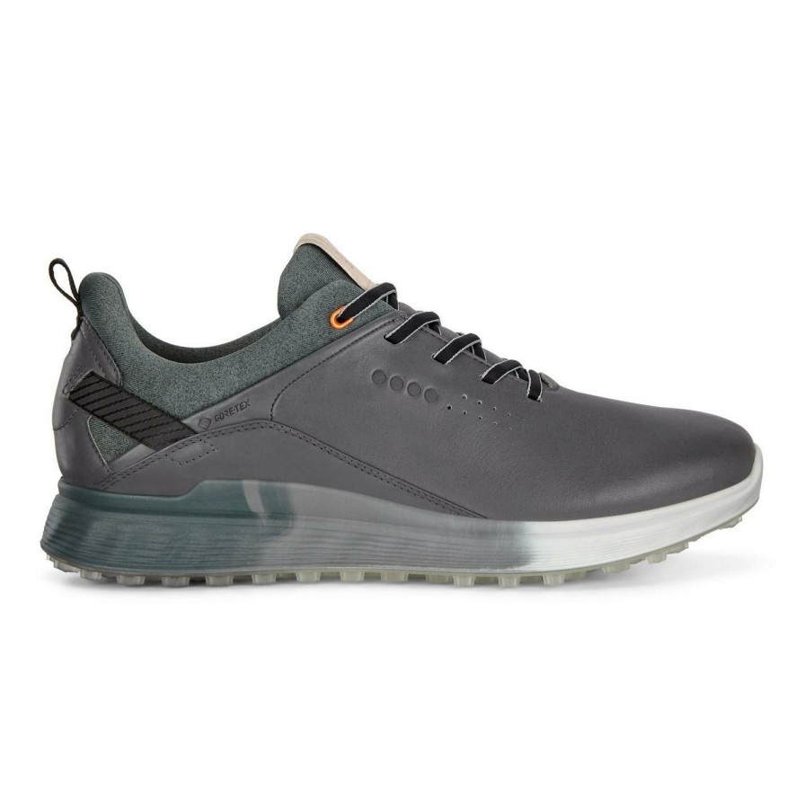 Shoes * | Ecco Men'S Goretex S-Three Spikeless Golf Shoe Grey