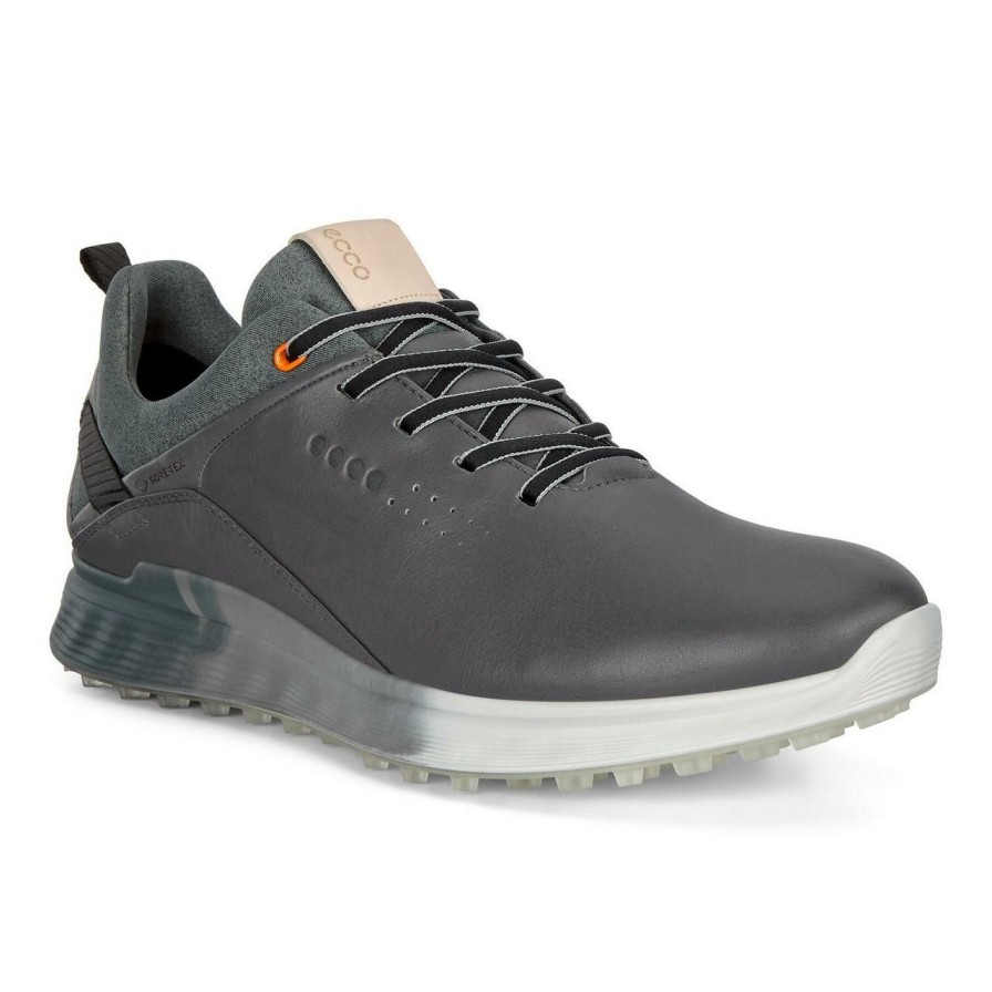 Shoes * | Ecco Men'S Goretex S-Three Spikeless Golf Shoe Grey