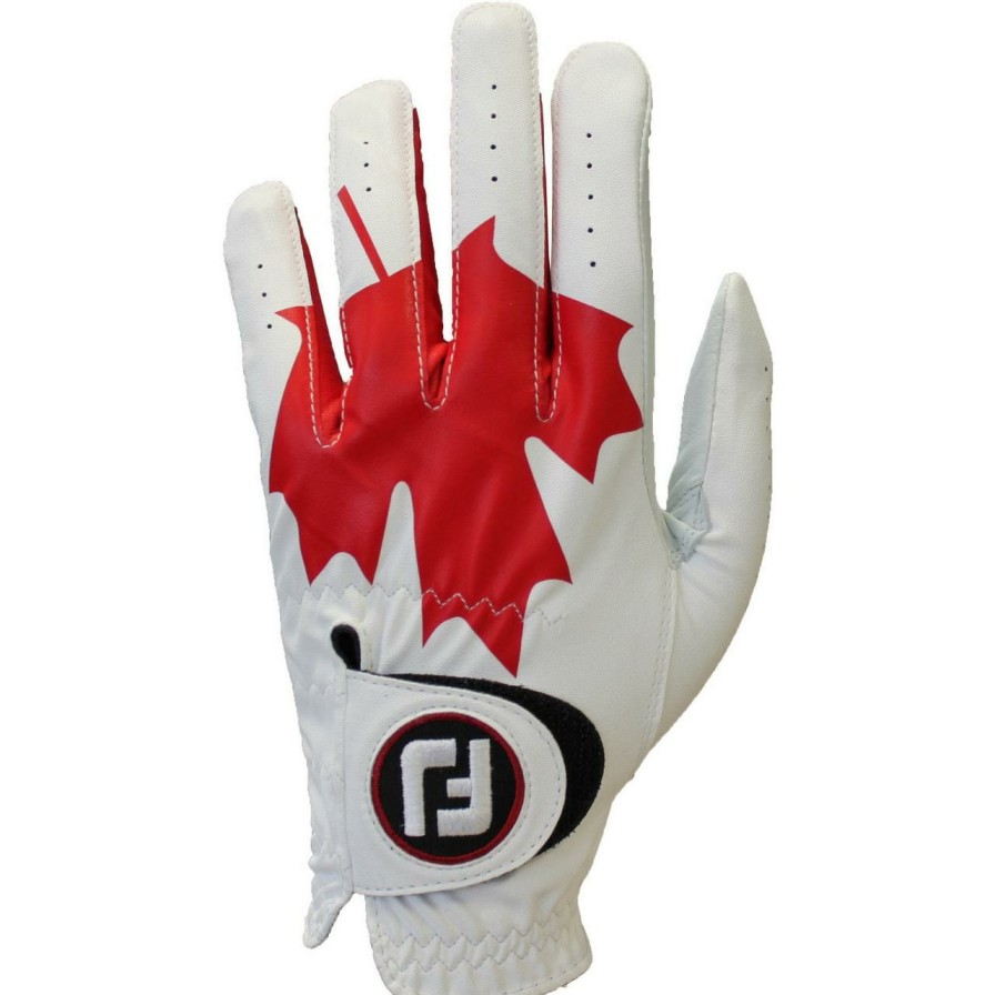 Accessories * | Footjoy 2018 Canada Spectrum Golf Glove Wht/Red