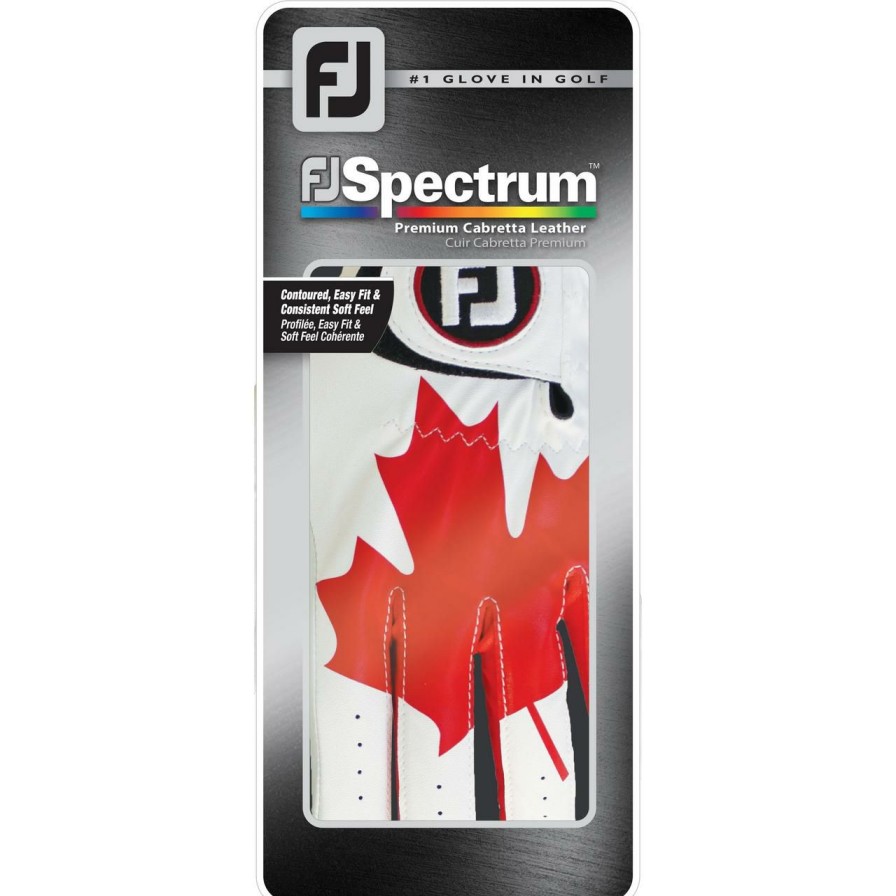 Accessories * | Footjoy 2018 Canada Spectrum Golf Glove Wht/Red