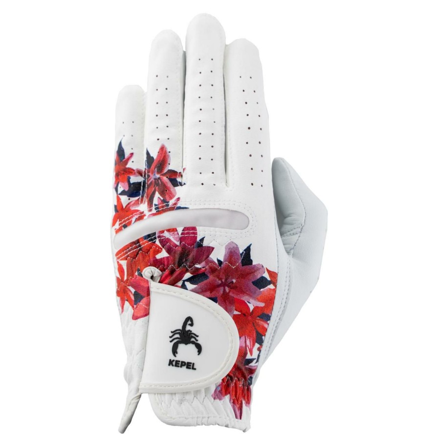 Accessories * | Kepel Golf Women'S Colores Glove White/Multi