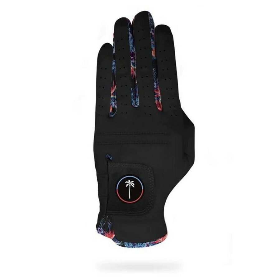 Accessories * | Palm Golf Aloha Glove Black/Multi