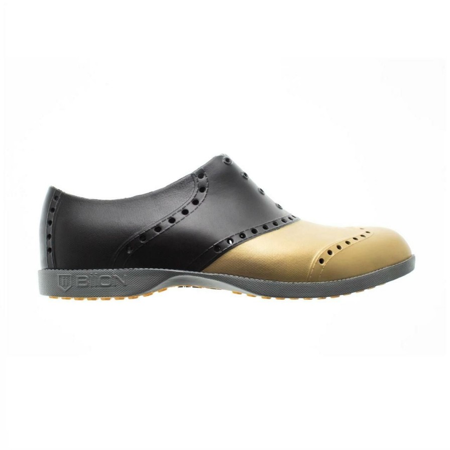 Shoes * | Biion Oxford Saddle Spikeless Shoe Black/Gold