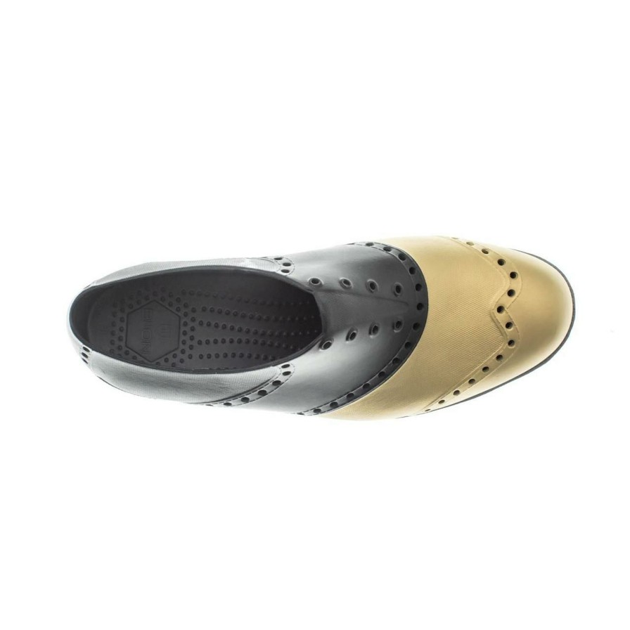 Shoes * | Biion Oxford Saddle Spikeless Shoe Black/Gold