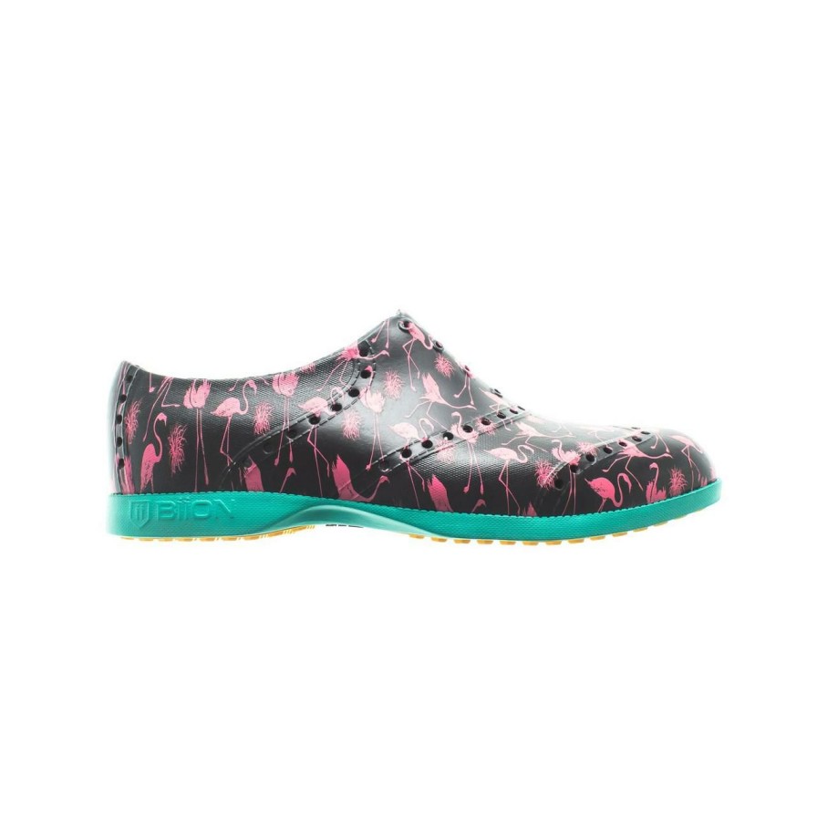 Shoes * | Biion Women'S Oxford Pattern Spikeless Shoe Flamingo