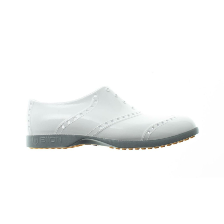 Shoes * | Biion Women'S Oxford Classic Spikeless Shoe Tux White Lux