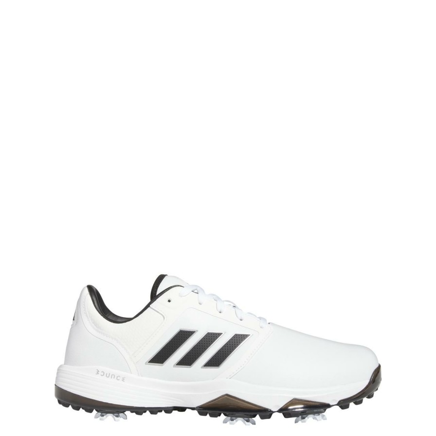 Shoes * | Adidas Men'S Bounce 3.0 Spiked Golf Shoe White/Black