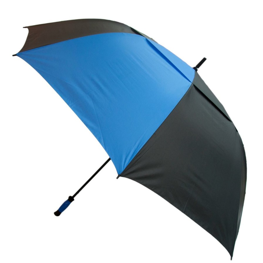 Accessories * | Jef World Of Golf 72 Inch Dual Canopy Umbrella Black/Blue