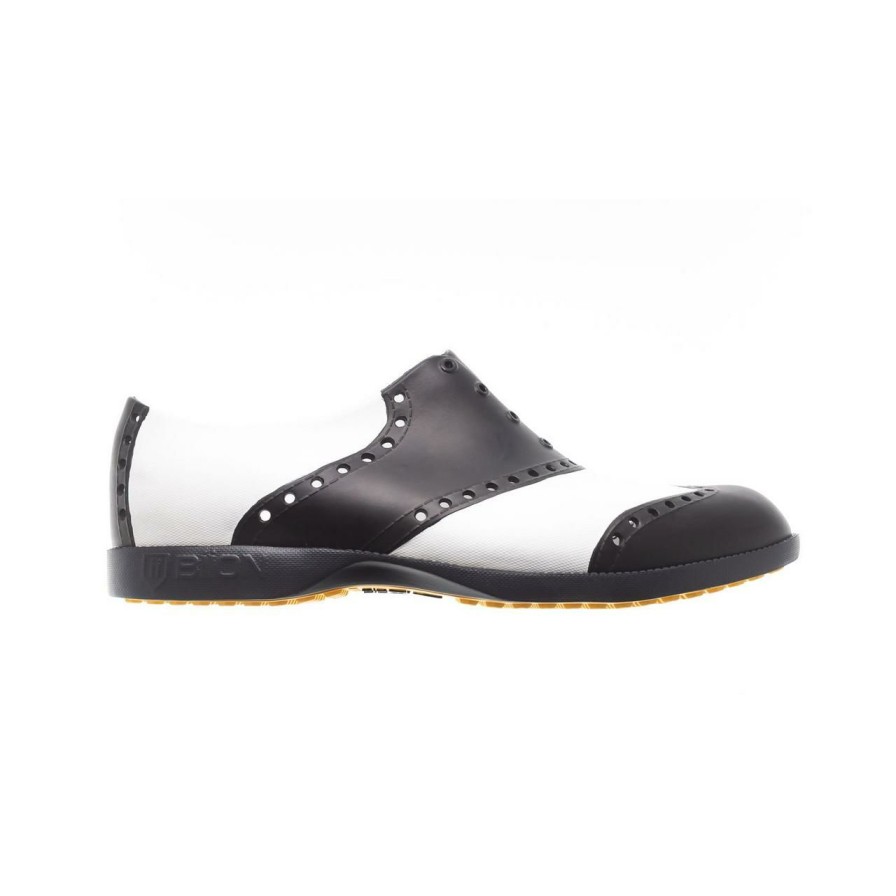 Shoes * | Biion Men'S Oxford Classic Spikeless Shoe White/Black