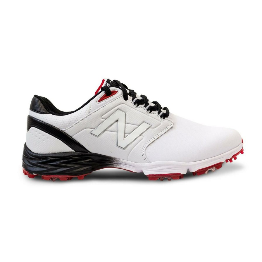 Shoes * | New Balance Men'S Striker V3 Spiked Golf Shoe White/Red