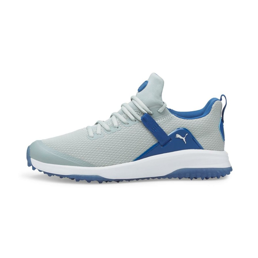 Shoes * | Puma Men'S Fusion Evo Spikeless Golf Shoe Grey/Blue