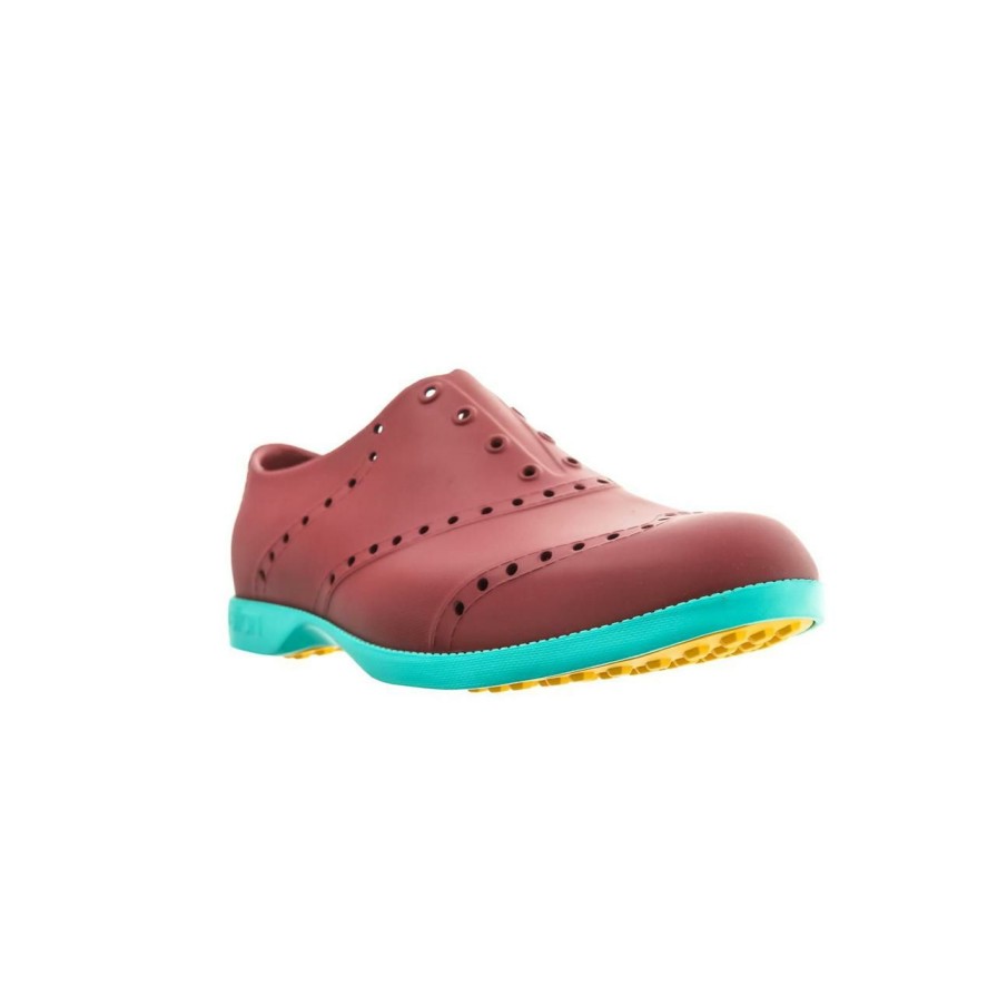 Shoes * | Biion Women'S Oxford Bright Spikeless Shoe Brick Red/Teal