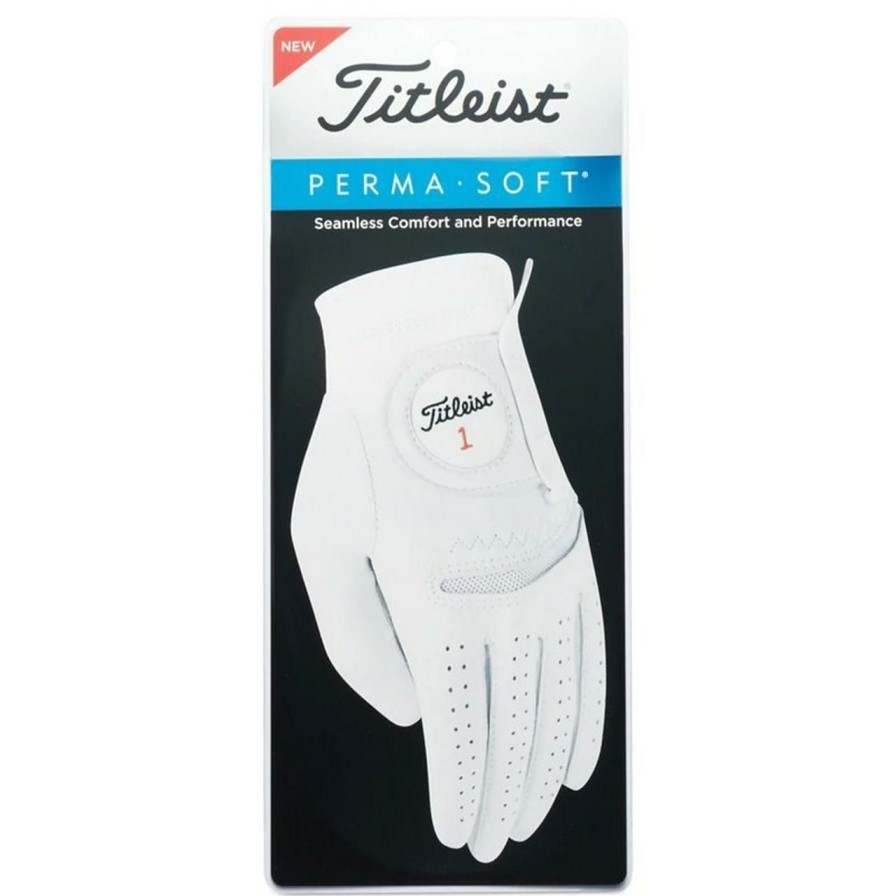 Accessories * | Titleist Perma-Soft Golf Glove Cadet White