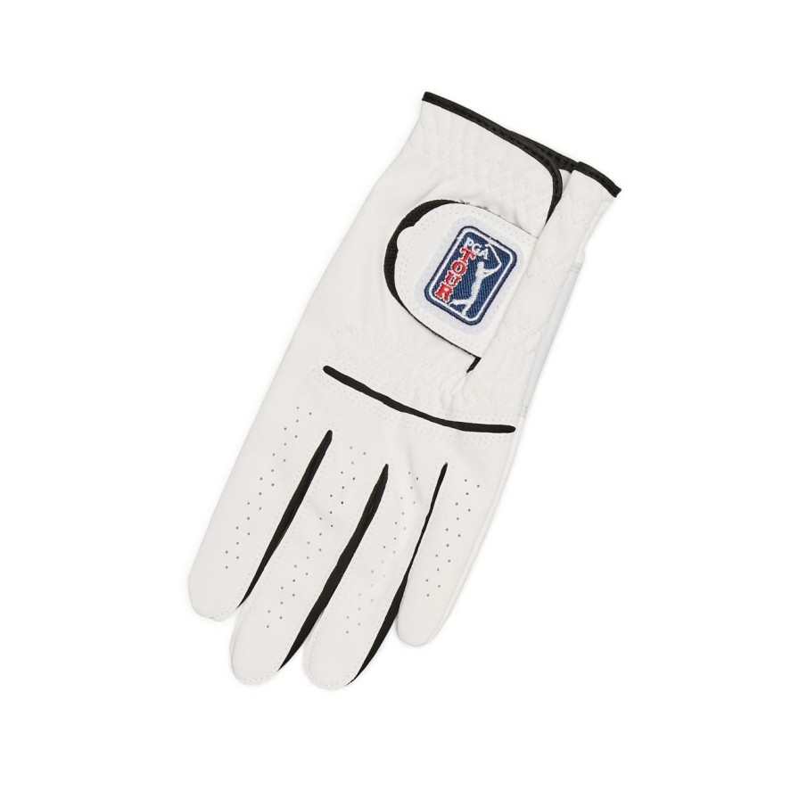 Accessories * | Pga Tour Pga Swing Soft Cadet Leather Glove White