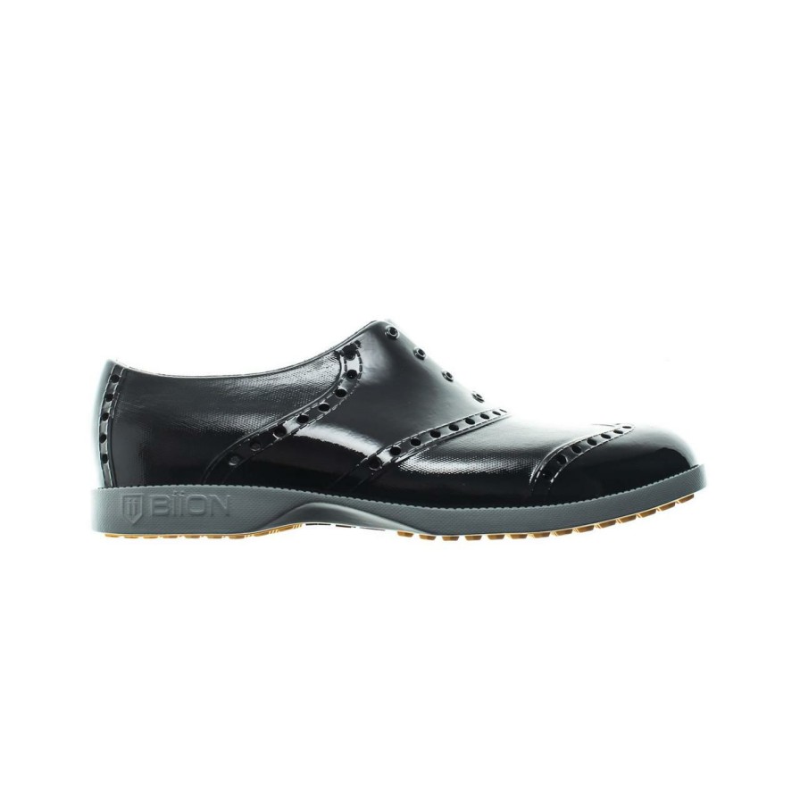 Shoes * | Biion Men'S Oxford Classic Spikeless Shoe Tux Black Lux