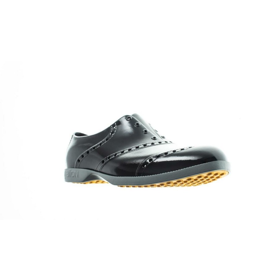 Shoes * | Biion Men'S Oxford Classic Spikeless Shoe Tux Black Lux