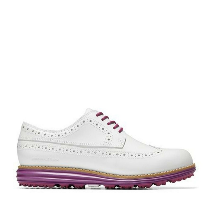 Shoes * | Cole Haan Women'S Original Grand Wing Ox Spikeless Golf Shoe White