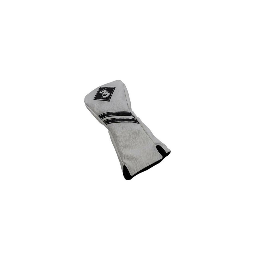 Accessories * | Ztech Vintage Fairway 3 Headcover White/Black