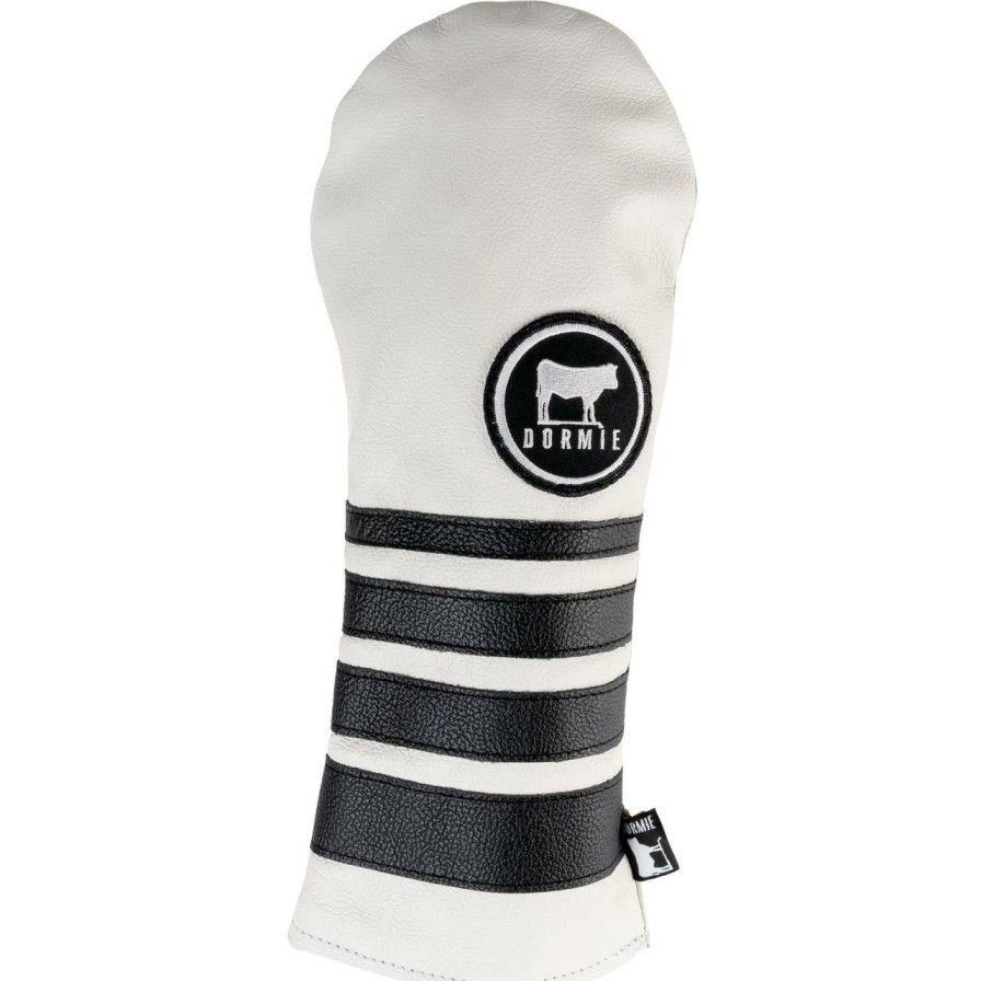 Accessories * | Dormie Solid & Stripes Driver Headcover Black/White