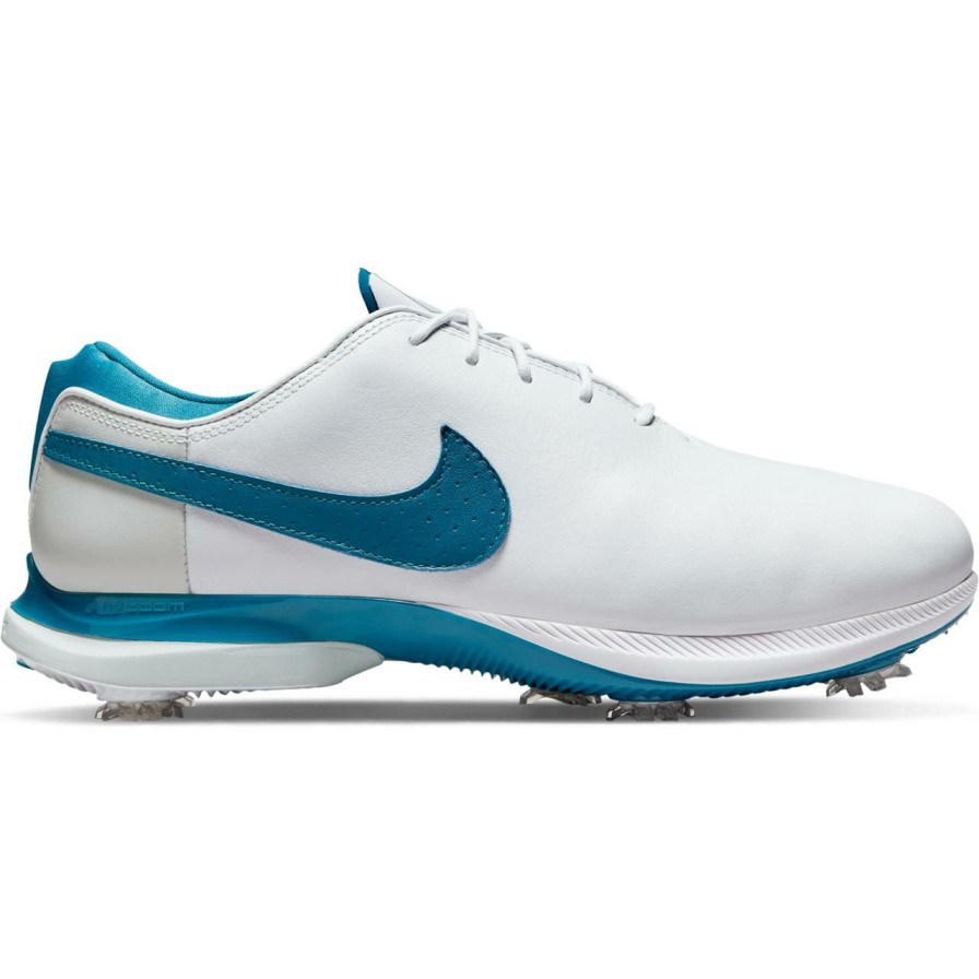 Shoes * | Nike Men'S Air Zoom Victory Tour 2 Spiked Golf Shoe White/Teal