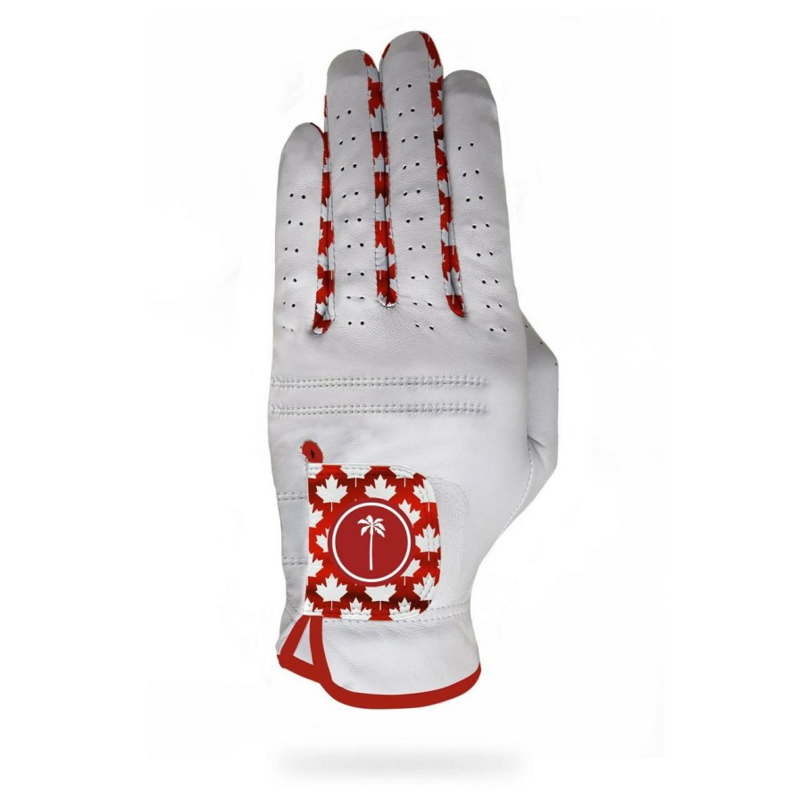 Accessories * | Palm Golf Big Maple Glove White/Red