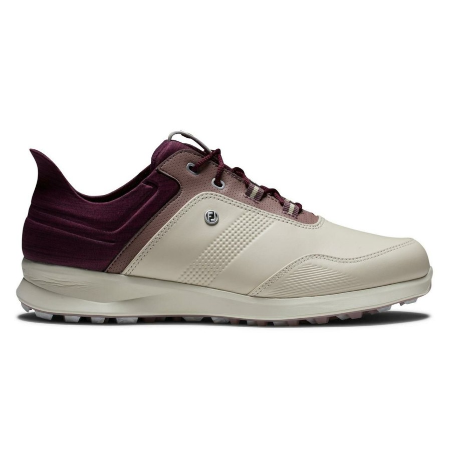 Shoes * | Footjoy Women'S Stratos Spikeless Golf Shoe Beige/Purple