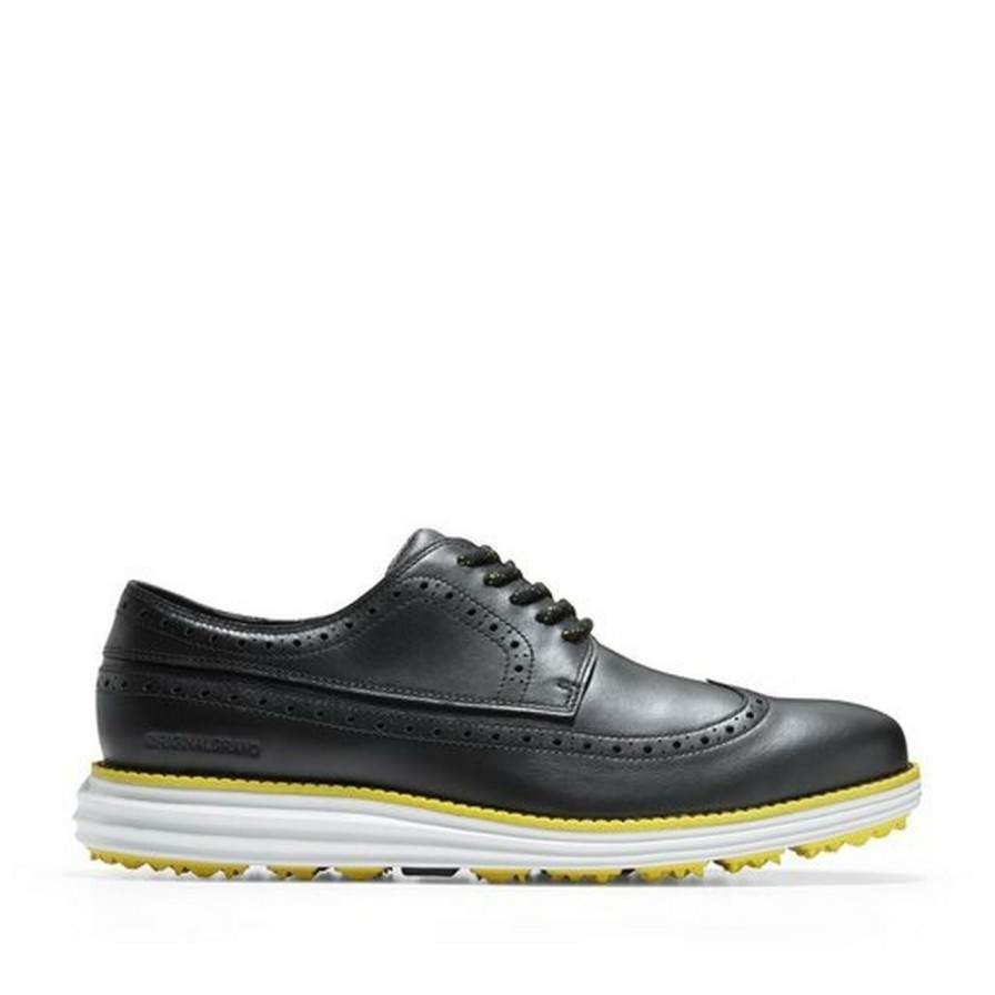 Shoes * | Cole Haan Men'S Original Grand Wing Spikeless Golf Shoe Black