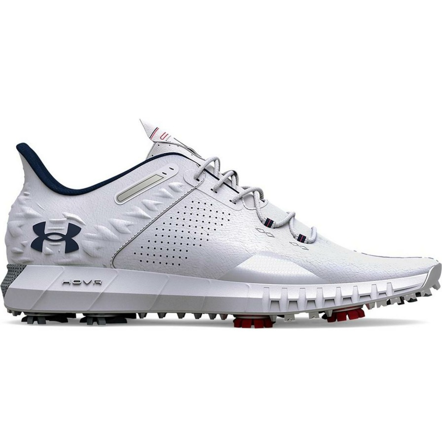 Shoes * | Under Armour Men'S Hovr Drive 2 Spiked Golf Shoe White