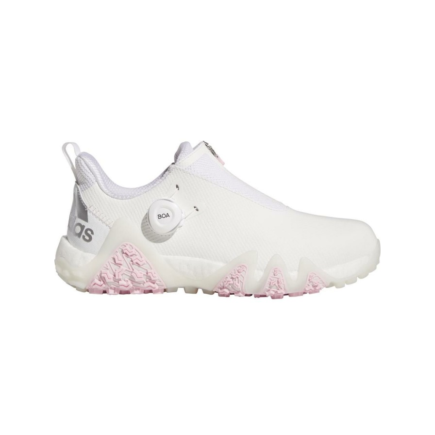 Shoes * | Adidas Women'S Codechaos 22 Boa Spikeless Golf Shoe White/Pink