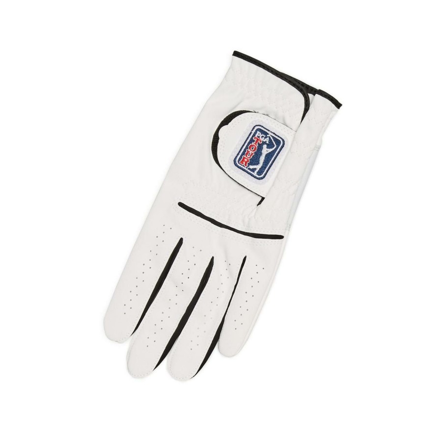 Accessories * | Pga Tour Pga Swing Soft Leather Glove White