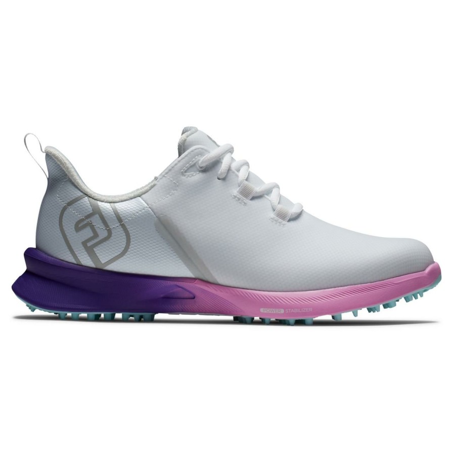 Shoes * | Footjoy Women'S Fuel Sport Spikeless Golf Shoe White/Multi