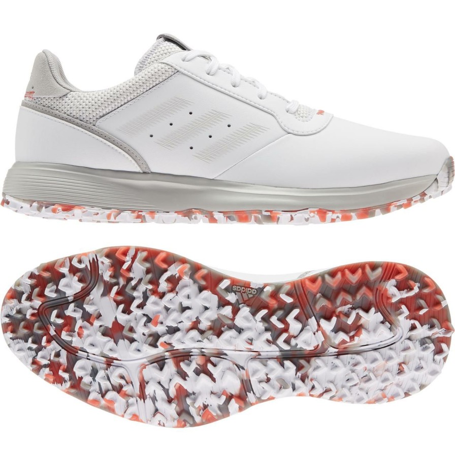 Shoes * | Adidas Men'S S2G Spikeless Golf Shoe White