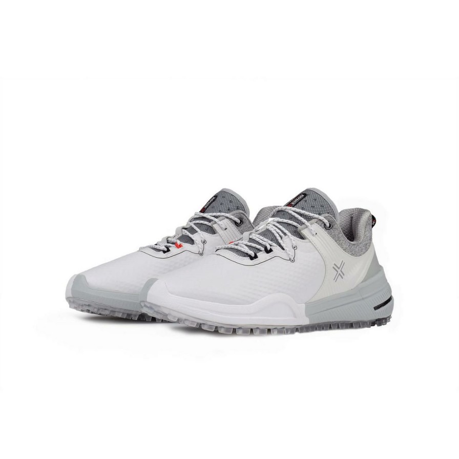 Shoes * | Payntr Men'S X 001 Spikeless Golf Shoe White/Grey