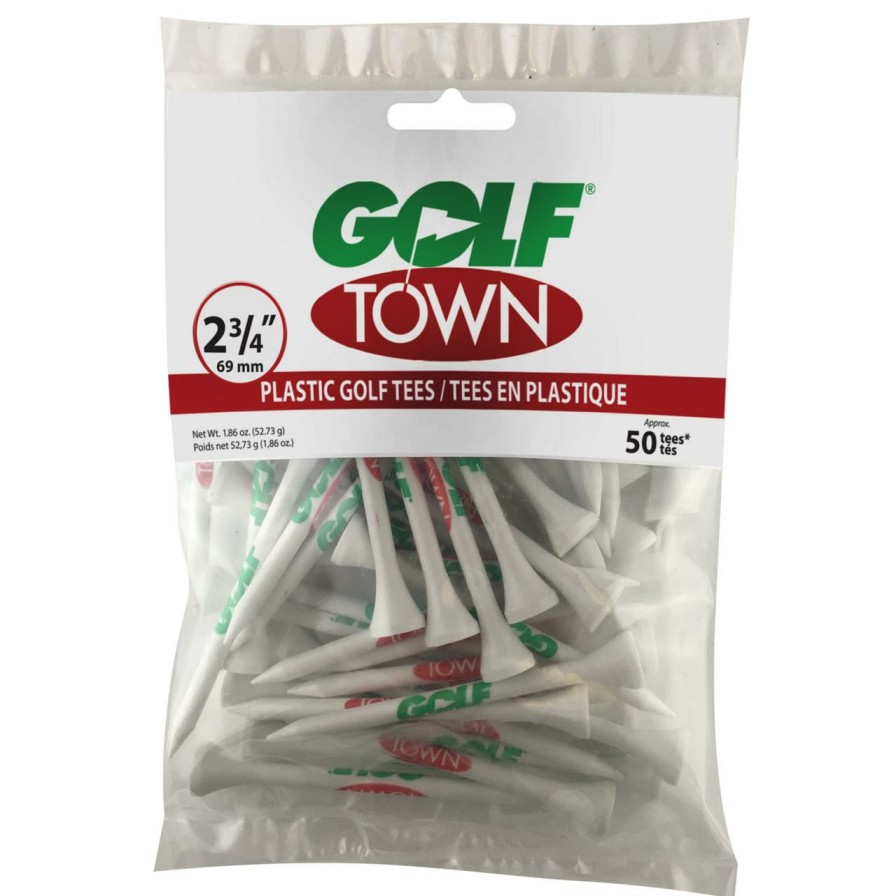 Accessories * | Pride Sports Golf Town Logo 2 3/4 Inch Plastic Tees (50 Count)