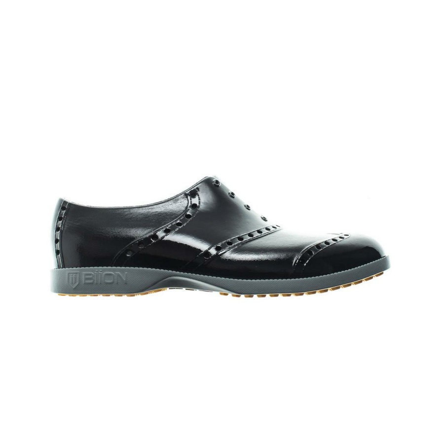 Shoes * | Biion Women'S Oxford Classic Spikeless Shoe Tux Black Lux