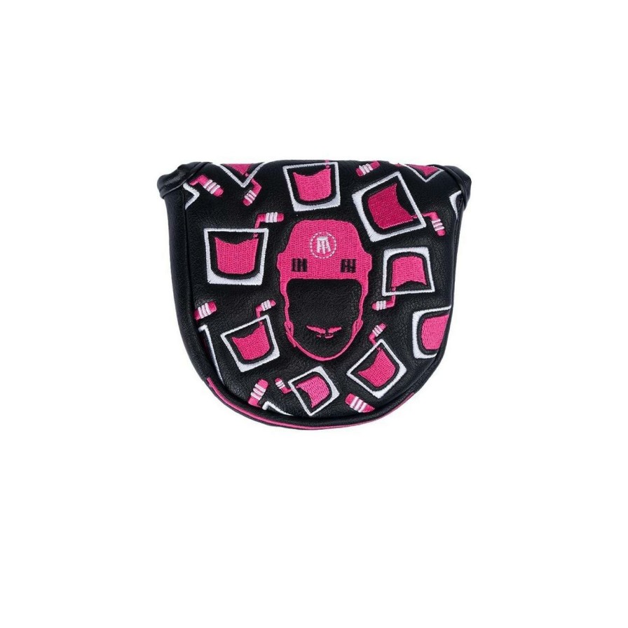 Accessories * | Barstool Pink Whitney Mallet Putter Headcover Black/Pink