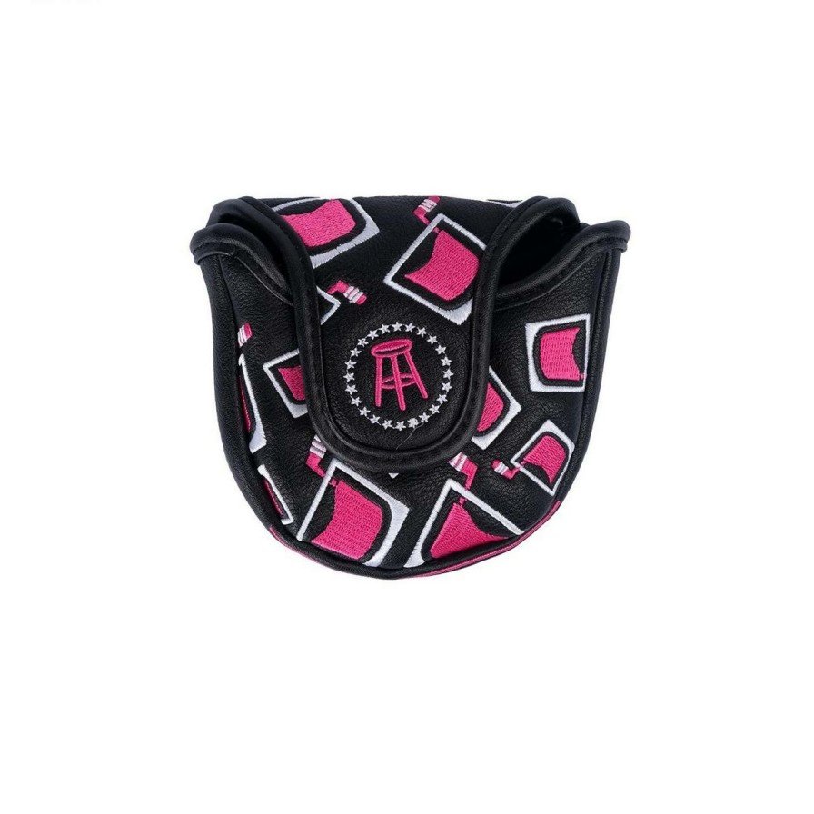 Accessories * | Barstool Pink Whitney Mallet Putter Headcover Black/Pink