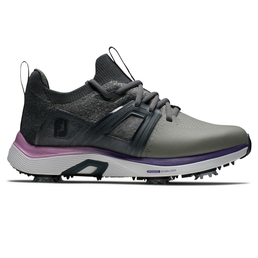 Shoes * | Footjoy Women'S Hyperflex Spiked Golf Shoe Grey