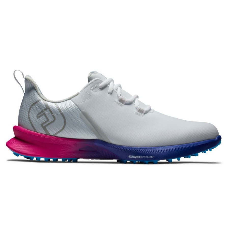 Shoes * | Footjoy Men'S Fuel Sport Spikeless Golf Shoe White/Multi